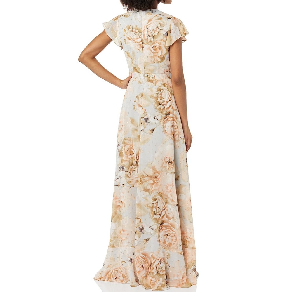 Calvin Klein Nwt Flutter Sleeve Hilo Floral Print… - image 2